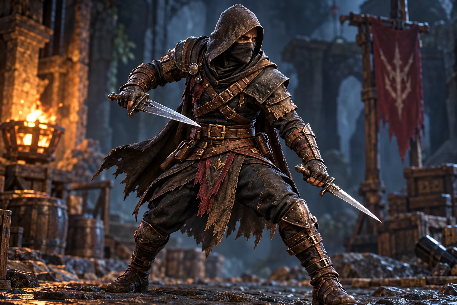 Fantasy rogue character concept art